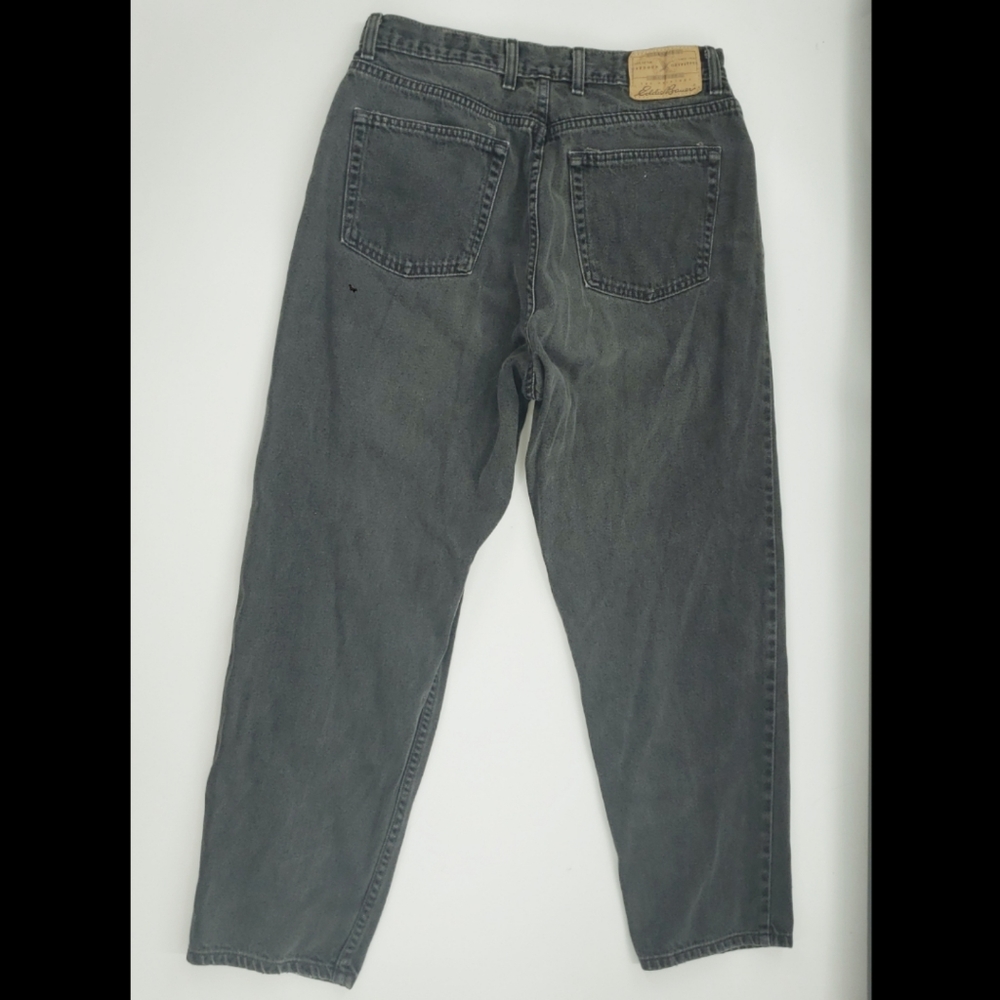 Eddie Bauer Womens Petite 14 Jeans Gray Mom Vintag